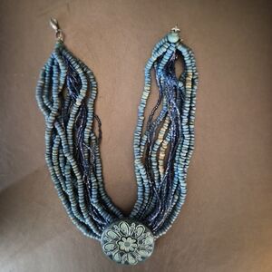 Blue Beaded Necklace